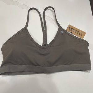 NoBull V Neck Sports Bra. Fallen Rock NoBull Matte Bra, Size Large.